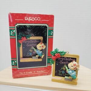 Enesco “To A Grade ‘A’ Teacher” Ornament 1993 Vtg 2 Yr Limited Edition